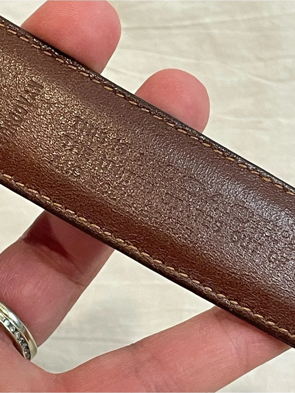 Vintage Coach Burgundy Leather Belt Brass Buckle USA Made Size 34 Unisex
